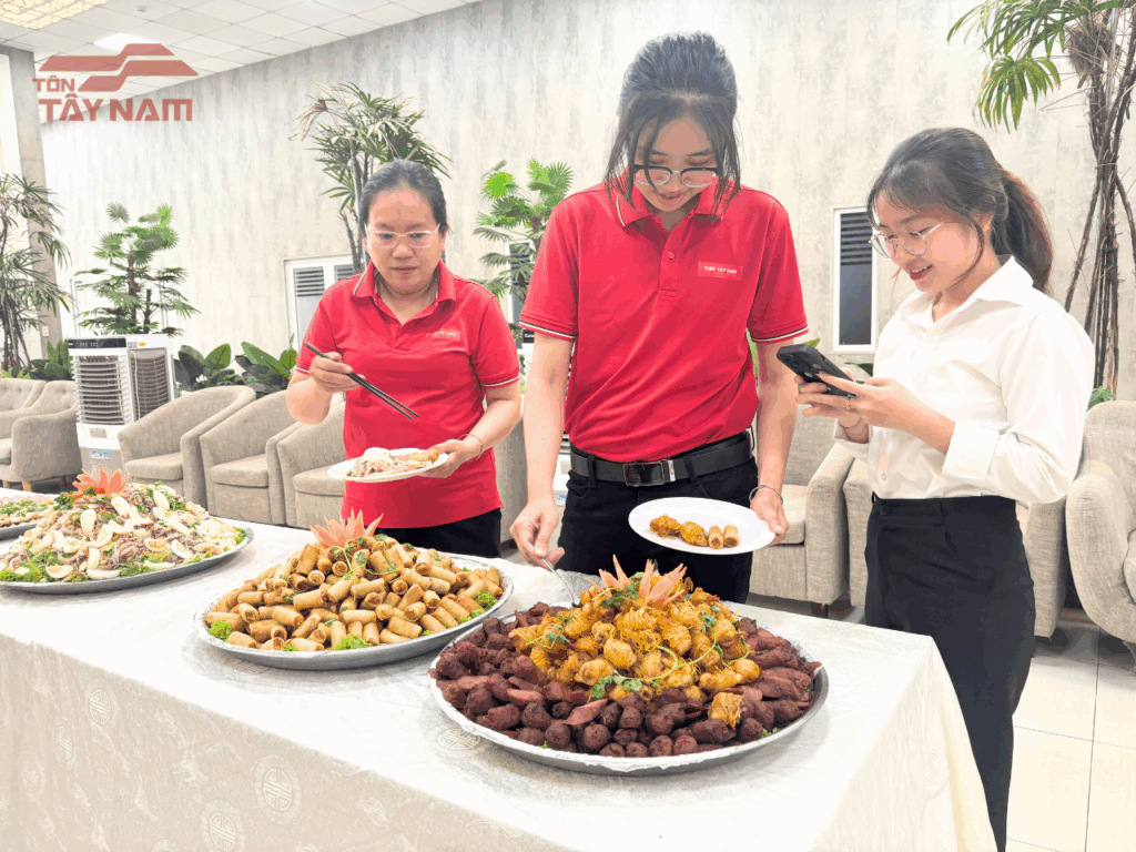 Buffet party at Long An factory